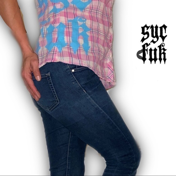 Syc Fuk pink button down - Picture 4 of 5